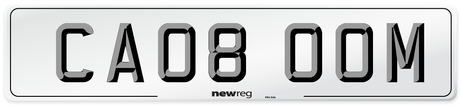 CA08 OOM Number Plate from New Reg